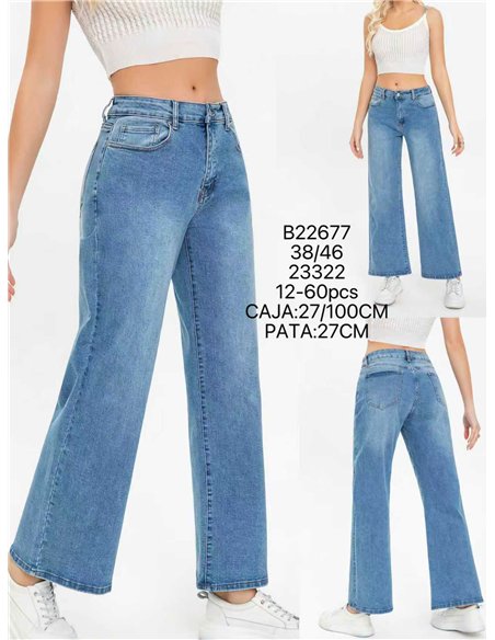 Jeans wide leg básicos
