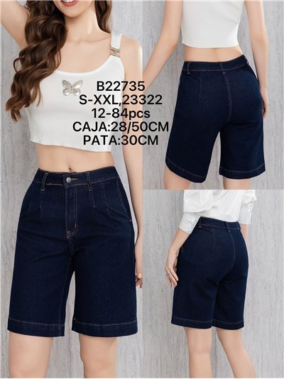 Dark wash denim bermuda shorts 2