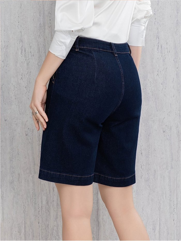 Bermuda denim azul oscuro