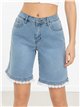 Bermuda denim con puntilla