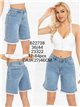 Bermuda denim con puntilla