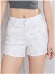 Short blanco bordado