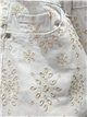 Short blanco bordado