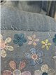 Jeans capri bordado floral