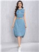 Vestido camisero denim midi