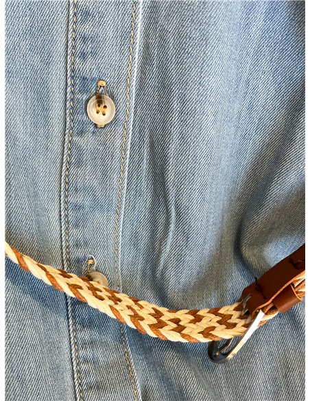 Vestido camisero denim midi