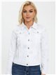 Chaqueta denim blanca bordada
