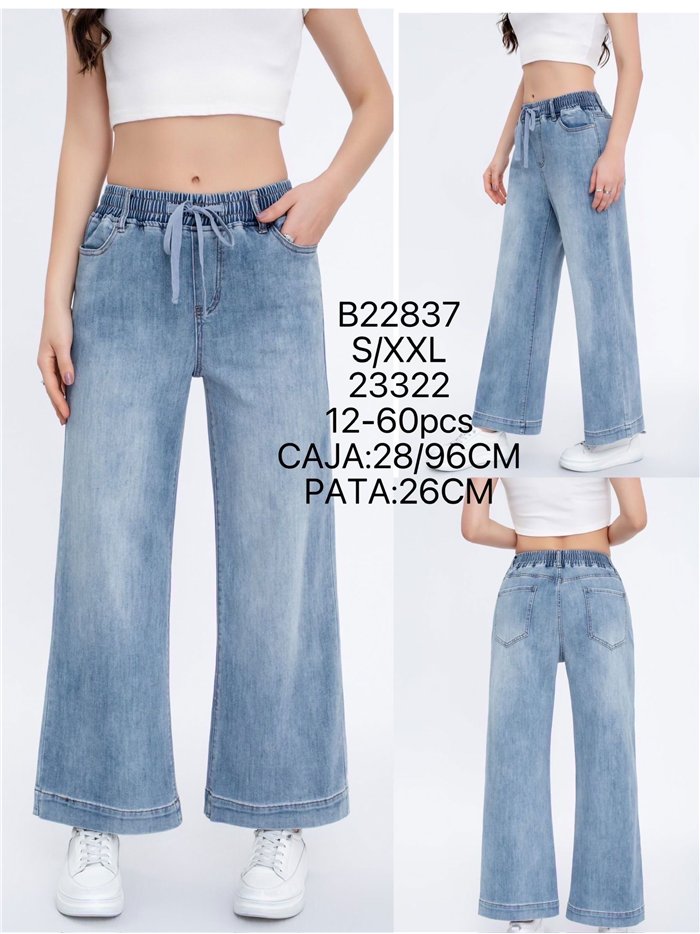 Jeans fluidos con cintura elástica