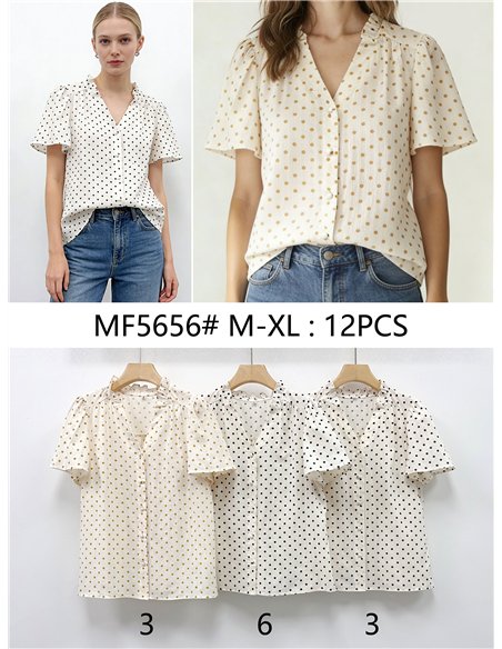 Blusa lunares con volante