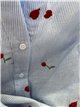 Blusa rayas con cerezas bordadas