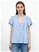 Blusa rayas con volante