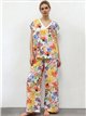 Conjunto blusa floral y pantalón