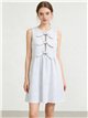 Vestido corto rayas con lazos