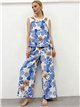 Conjunto top floral y pantalón
