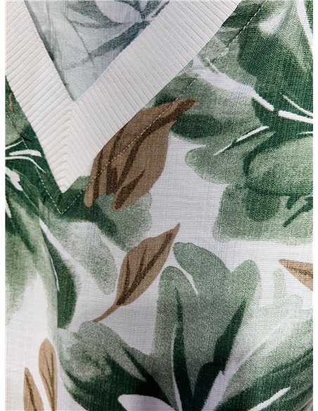 Conjunto blusa floral y pantalón