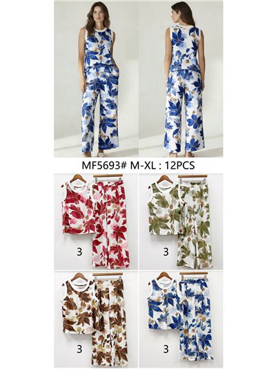 Conjunto top floral y pantalón 2