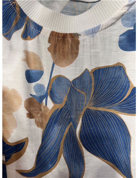 Conjunto top floral y pantalón