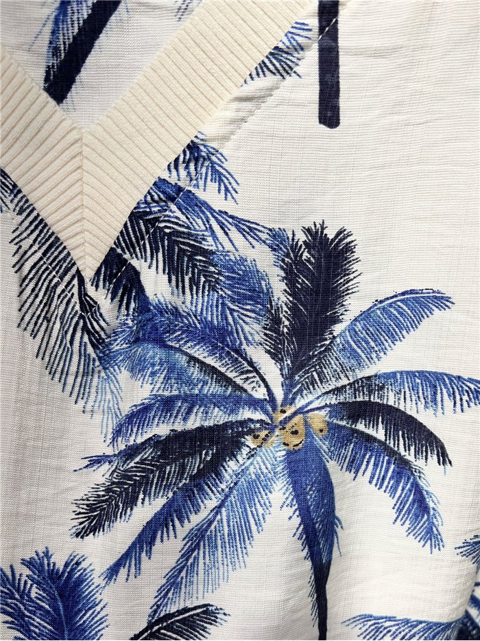 Conjunto blusa palmeras y pantalón