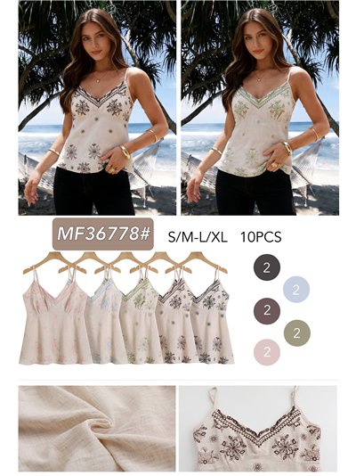 Embroidered cami top 2