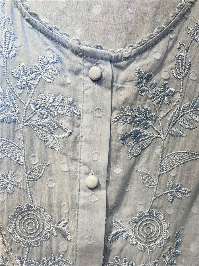 Camicetta peplo ricamata