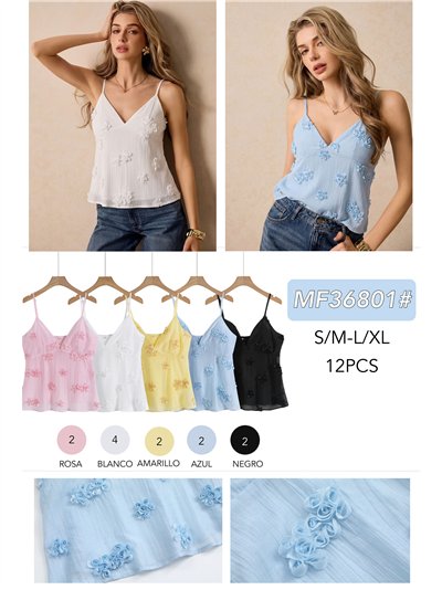 Top lencero flores 3D 2