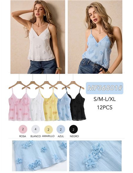 Top lencero flores 3D