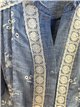 Blusa bordada lino puntilla