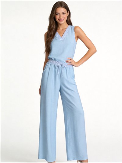 Conjunto top vichy y pantalón ancho