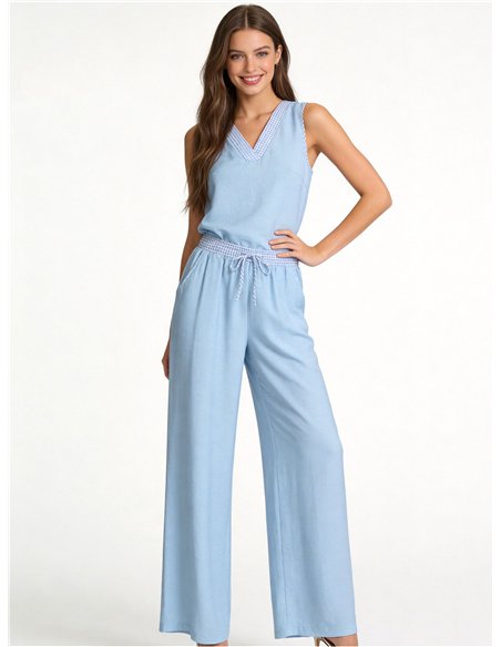 Conjunto top vichy y pantalón ancho