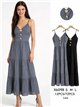 Strappy maxi dress with jewel buttons