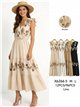 Vestido midi bordado con volantes