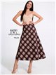 Falda midi de cuadros