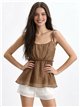Top peplum de tirantes
