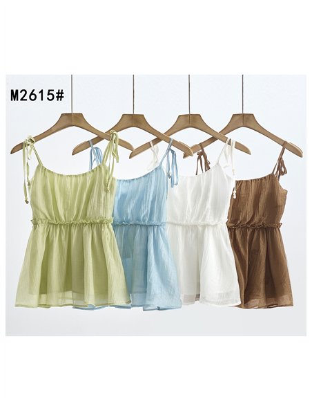 Top peplum de tirantes