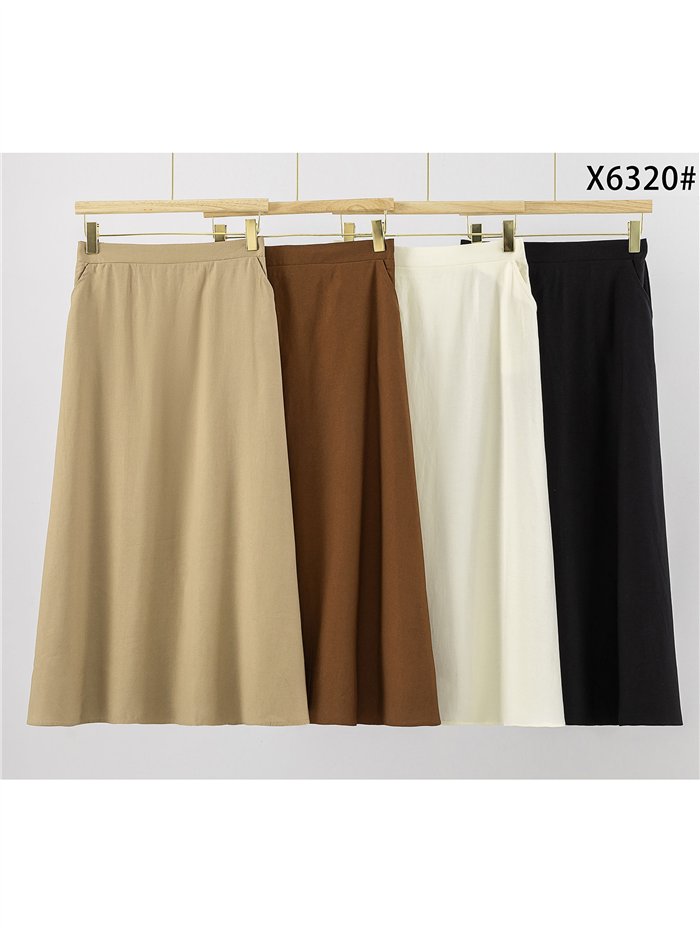 A line midi skirt