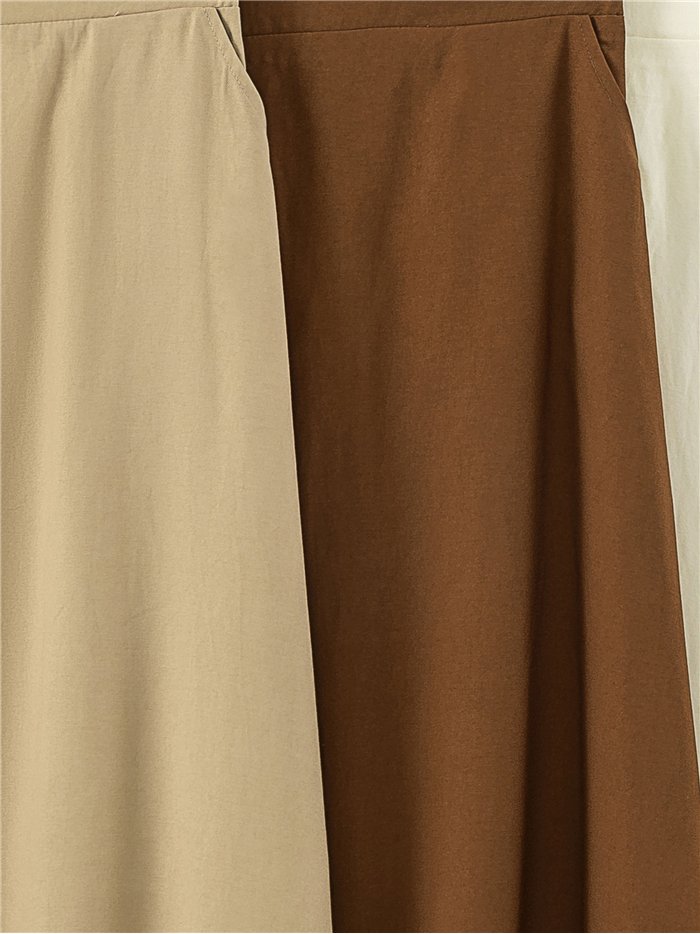 A line midi skirt