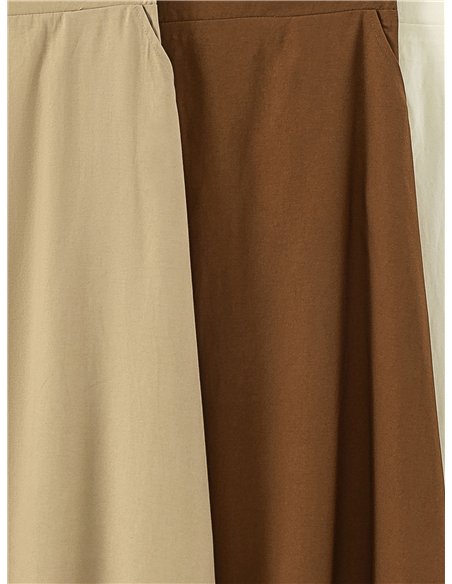 A line midi skirt