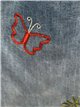 Jeans rectos bordados multicolor