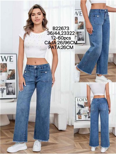 Jeans rectos con bolsillos perla 2