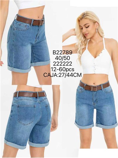 Bermuda jeans com cinto 2