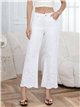 Jeans blancos bordados calados