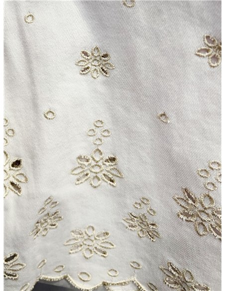 Jeans blancos calados