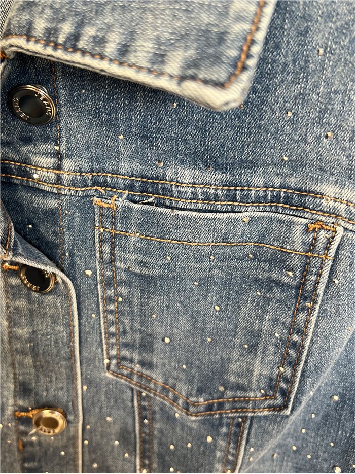 Sparkle denim mini dress