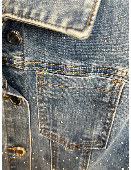 Sparkle denim mini dress