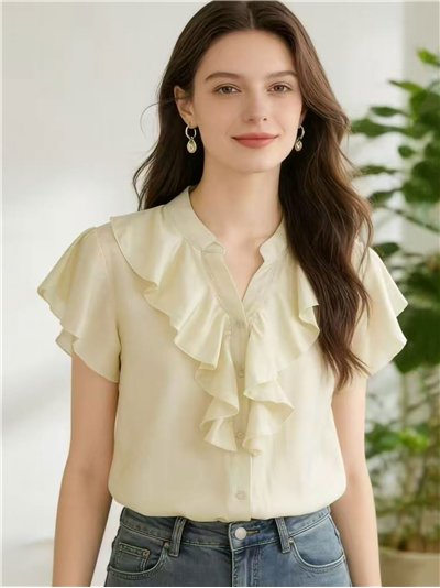 Blusa volantes romántica