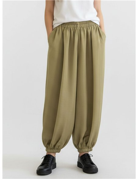 Pantalón bombacho fluido
