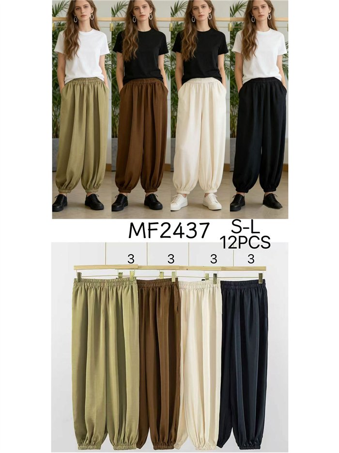 Pantalón bombacho fluido