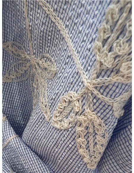 Conjunto camisa bordada hojas y short