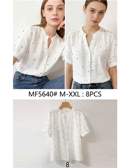 Blusa plumeti bordados