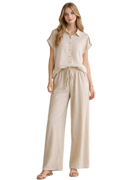 Conjunto camisa ligera y pantalón